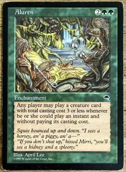 MTG Aluren Tempest Rare Old Border Green Enchantment EDH Combo Card - Image 1