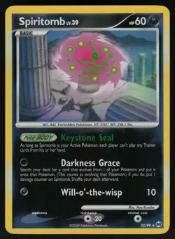 Spiritomb 32/99 Arceus Reverse Holo Rare Pokemon - Image 1