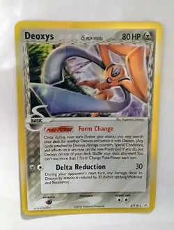 Deoxys (Defense Form) 4/110 Pokemon EX Holon Phantoms 2006 Holo Rare - LP - Image 1