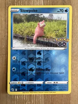 Pokemon TCG Slowpoke Pokemon GO 019/078 Reverse Holo Common VLP - Image 1