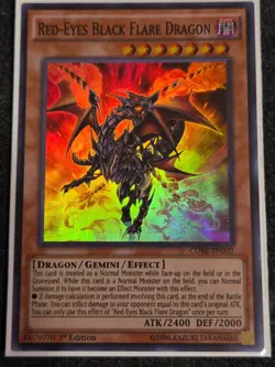 Red-Eyes Black Flare Dragon - CORE-EN020 - Super Rare - 1st Edition x1 - VLP - Image 1