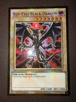 Yu-Gi-Oh! Red-Eyes Black Dragon - MGED-Gold Rare - 1st Edition NM! - Image 2