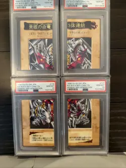 1998 Yu-Gi-Oh! Bandai Blue Eyes White Dragon 3 Body Connection PSA 10 - Image 1