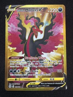 Pokemon Galarian Moltres v TCG Brilliant Stars Holo Card 183/172 Secret Rare - Image 2