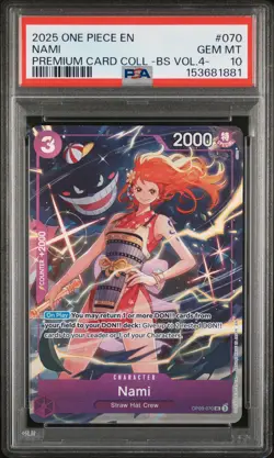 2025 ONE PIECE PREMIUM CARD COLLECTION -BEST SELECTION VOL.4 - #070 NAMI PSA 10 - Image 1