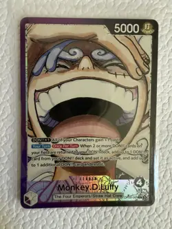 One Piece CCG Monkey.D.Luffy OP09-061 Alternative Art Leader Parallel - Image 1