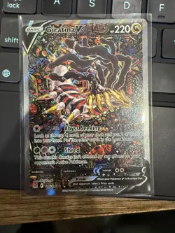 (NM) Giratina V Ultra Rare Full Art Holo 186/196 Lost Origin Pokemon Card 220 HP - Image 1
