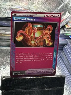Pokemon Card Survival Brace 164/167 Ace Spec Scarlet Violet Twilight Masquerade - Image 1