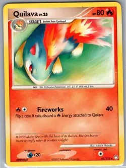 Quilava 60/123 Non Holo Mysterious Treasures - Pokemon Card - NM - Image 1