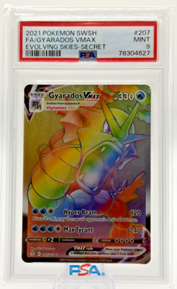 Pokemon Card - GYARADOS VMAX (FA Secret) #207 - 2021 SWSH Evolving Skies PSA 9 - Image 1