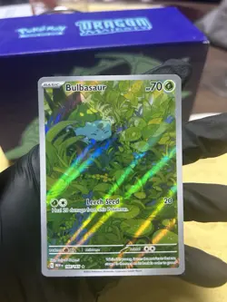 Pokemon TCG Bulbasaur Holo Card 166/165 Scarlet & Violet 151 Illustration Rare - Image 1