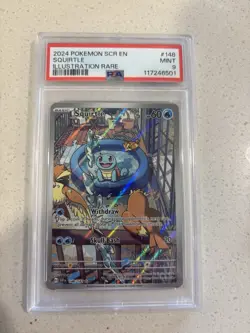 2024 Pokemon SCR en Squirtle Illustration Card PSA 9 - Image 1