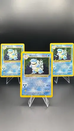 Pokemon TCG 3 Card Lot Base set Holo Blastoise & 2x Base Set 2 holo Blastoise - Image 1