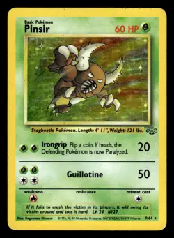 Pinsir 9/64 Holo Rare Jungle Set Pokemon Card - 3 - Image 1