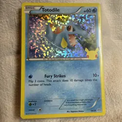 021 Pokemon TCG Totodile Holo Card 18/25 McDonald's 25th Celebrations - Image 1