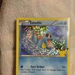 021 Pokemon TCG Totodile Holo Card 18/25 McDonald's 25th Celebrations - Image 3