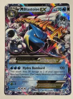 Pokemon TCG M Blastoise EX XY Base Set Holo Card 30/146 Ultra Rare - Image 1
