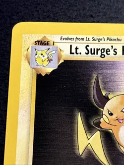 Lt. Surge’s Raichu 28/132 Pokemon TCG Gym Heroes Rare Card Near Mint NM- - Image 2