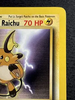 Lt. Surge’s Raichu 28/132 Pokemon TCG Gym Heroes Rare Card Near Mint NM- - Image 3