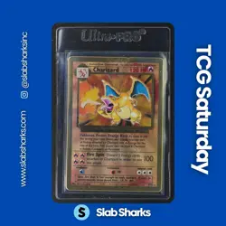 2021 POKEMON SWSH CELEBRATIONS UPC #4/102 CHARIZARD GOLD METAL CARD - Image 1