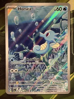 Pokemon TCG Horsea Full Art Holo Card Shrouded Fable Illustration Rare, 067/064 - Image 1