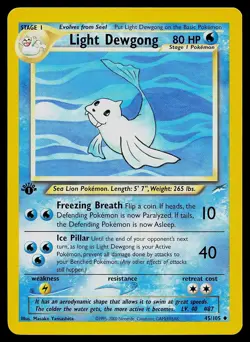 Pokemon Card - Light Dewgong Neo Destiny 45/105 1st Edition Uncommon - Image 1