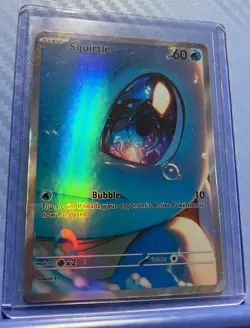 Pokemon Squirtle Anime Card Full Art Fanart Custom Card Holo ACG DIY - Image 1