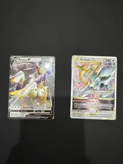 Pokemon TCG Arceus V and Arceus Vstar Premium Collection Cards - Image 1