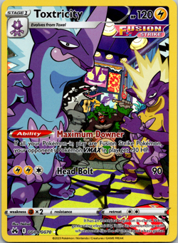 Pokemon Card Toxtricity GG09/GG70 Galarian Gallery Crown Zenith Near Mint - Image 1