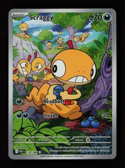 Scraggy 138/086 Holo Illustration Rare White Flare Pokemon Cards - Image 1