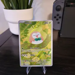 Rowlet Full Art Holo Pokemon Card (90/88) Perfect Order *pack fresh* - Image 1