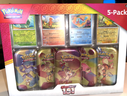 Pokemon Scarlet & Violet 151 5-Pack Mini Tin Box English Trading Card Game - Image 1