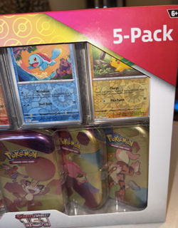 Pokemon Scarlet & Violet 151 5-Pack Mini Tin Box English Trading Card Game - Image 4