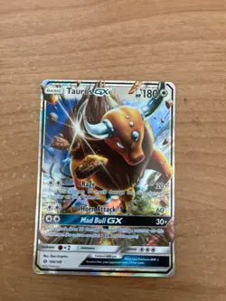 Tauros GX 100/149 Sun & Moon NM Ultra Rare Pokemon Card - Image 1