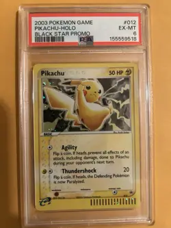 Pikachu Nintendo Black Star Promo #012 Holo Rare Pokemon Card PSA 6 Near Mint - Image 1