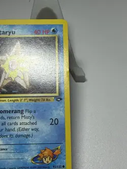 Pokemon Misty's Staryu Regular Common Card 92/132 Gym Challenge Basic English - Image 2