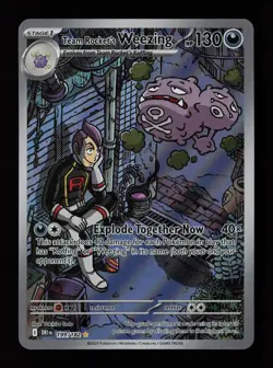 Team Rocket's Weezing 199/182 Illustration Rare Destined Rivals Pokemon Cards - Image 1