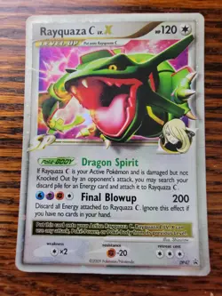 Rayquaza C Lv.X DP47 Black Star Promo Diamond & Pearl Holo Rare Pokemon Card PL! - Image 1