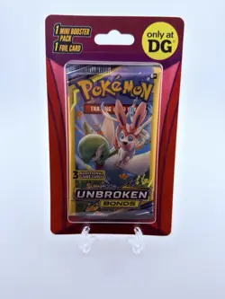 RARE POKEMON 1 MINI BOOSTER PACK 1 FOIL CARD! Sealed Sun & Moon Unbroken Bonds - Image 1