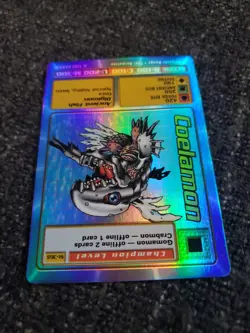 Vintage Digimon CCG Battle Series 1 Holo Card Coelamon ST-36S - Image 4