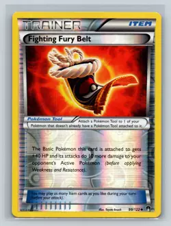 Fighting Fury Belt 99/122 Reverse Holo BreakPoint Pokemon Card NM - Image 1