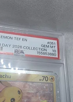 Pikachu 051/162 Pokemon TCG Day 2026 Collection Pokemon TCG PSA 10 - Swirl - Image 2