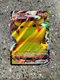 Pokemon TCG Pikachu VMAX SWSH062 Black Star Promo 25th Anniversary Stamp NM-M - Image 1