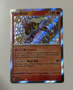 Entei 112/091 Paldean Fates Shiny Rare Pokemon Card TCG - Image 2