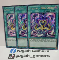 YUGIOH LYRILUSC BIRD STRIKE X3 SECRET BROL-EN036 1ST EDITION LIGHT PLAYED - Image 1