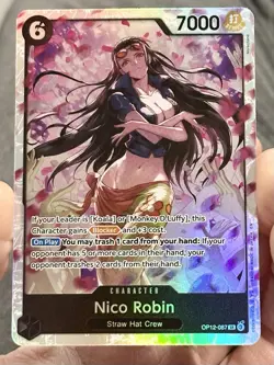 Nico Robin OP12-087 Legacy of the Master SR Foil One Piece NM - Image 3