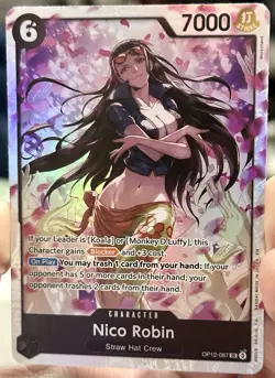 Nico Robin OP12-087 Legacy of the Master SR Foil One Piece NM - Image 5