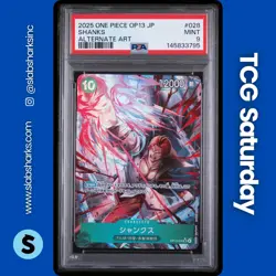 2025 ONE PIECE CARRYING ON HIS WILL JP #OP13-028 SHANKS ALTERNATE ART PSA 9 - Image 1