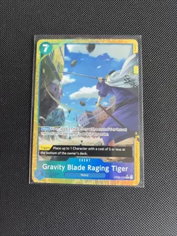 One Piece TCG Gravity Blade Raging Tiger Alt Art OP06-058 English - Image 1