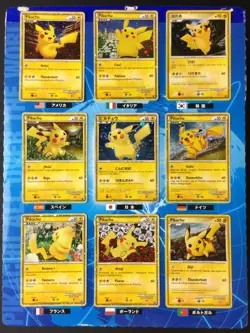 2010 Pokemon Card Pikachu World Collection Set of 9 Pikachu Holo Foils UNSEALED - Image 1